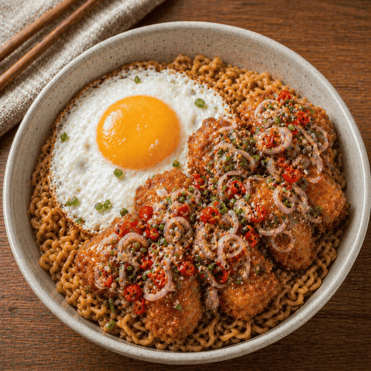 Chicken Indomie Bowl Sambal Matah Rice Bowl Boss
